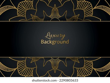 luxury ornamental mandala design background in gold color