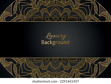 Luxury ornamental mandala design background in gold color vector. Vector islamic background