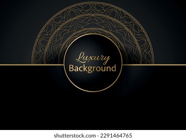 luxury ornamental mandala design background in gold color