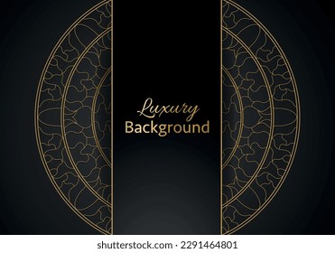 luxury ornamental mandala design background in gold color