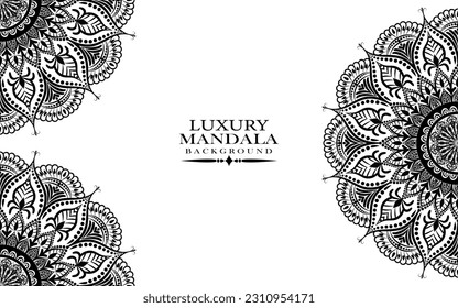 luxury ornamental mandala design background, element for invitation, meditation poster, yoga, wedding, book cover, cover page, luxury mandala art illustration vector art