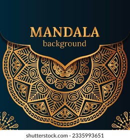  luxury ornamental mandala design background with golden decoration