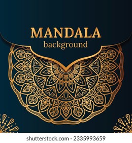 luxury ornamental mandala design background with golden decoration