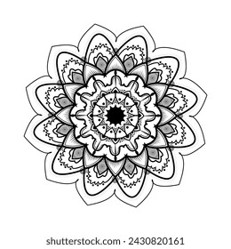 luxury ornamental mandala design background in black color Design