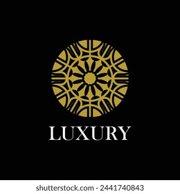 Luxury ornamental mandala design background in gold color vector. Vector islamic background Free Vector