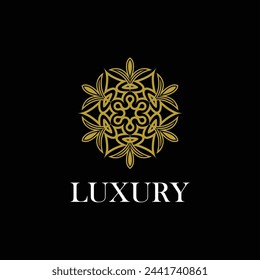 Luxury ornamental mandala design background in gold color vector. Vector islamic background Free Vector