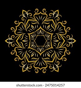 Fondo ornamental de lujo del diseño de Mandala, Mandala ornamental decorativa en estilo étnico oriental, Elementos decorativos de Antiguas
