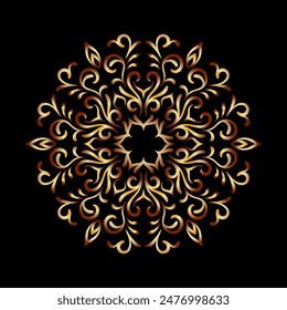 Fondo ornamental de lujo del diseño de Mandala, Mandala ornamental decorativa en estilo étnico oriental, Elementos decorativos de Antiguas
