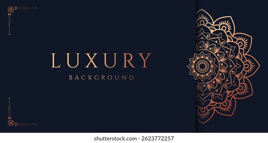 Luxury ornamental mandala design background in gold color. Decorative mandala for print, poster, cover, brochure, flyer, banner.