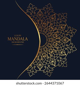 Luxury Ornamental Mandala Design Background Template Vector