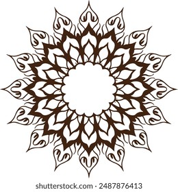 Luxury ornamental mandala design silhouette vector art illustration