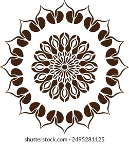 luxury ornamental mandala design silhouette vector art illustration