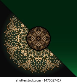 Luxury ornamental mandala design. Vector template card. 