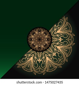 Luxury ornamental mandala design. Vector template card. 