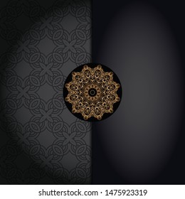 Luxury ornamental mandala design. Vector template card. 