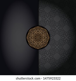 Luxury ornamental mandala design. Vector template card. 