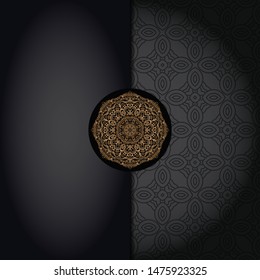 Luxury ornamental mandala design. Vector template card. 