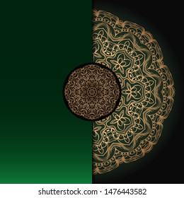 Luxury ornamental mandala design. Vector template card. 