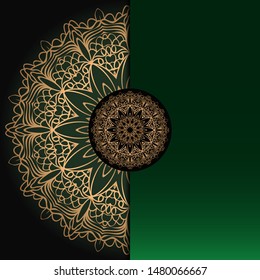 Luxury ornamental mandala design. Vector template card. 