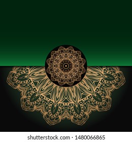 Luxury ornamental mandala design. Vector template card. 