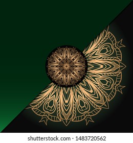 Luxury ornamental mandala design. Vector template card. 