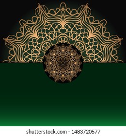 Luxury ornamental mandala design. Vector template card. 