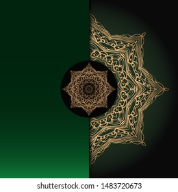 Luxury ornamental mandala design. Vector template card. 