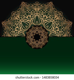 Luxury ornamental mandala design. Vector template card. 