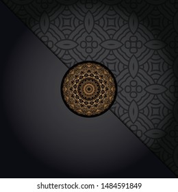 Luxury ornamental mandala design. Vector template card. 