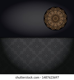 Luxury ornamental mandala design. Vector template card. 