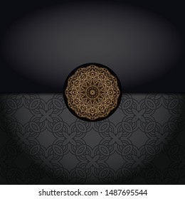 Luxury ornamental mandala design. Vector template card. 