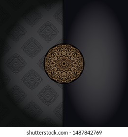 Luxury ornamental mandala design. Vector template card. 
