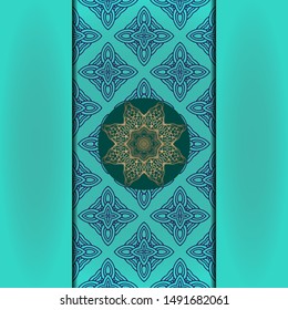 Luxury ornamental mandala design. Vector template card. 