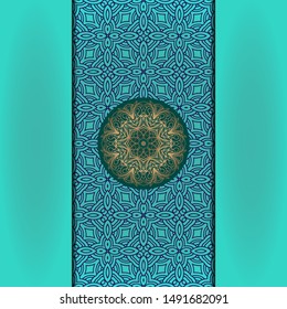 Luxury ornamental mandala design. Vector template card. 