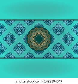Luxury ornamental mandala design. Vector template card. 