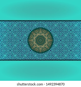 Luxury ornamental mandala design. Vector template card. 