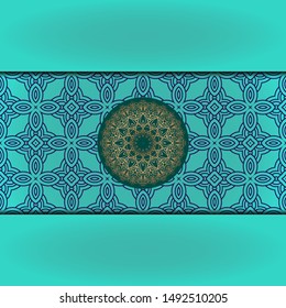 Luxury ornamental mandala design. Vector template card. 