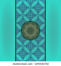 Luxury ornamental mandala design. Vector template card. 