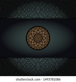 Luxury ornamental mandala design. Vector template card. 