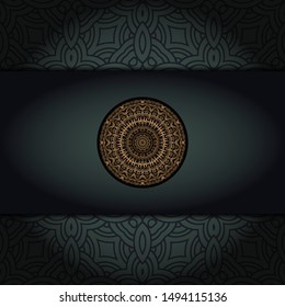 Luxury ornamental mandala design. Vector template card. 