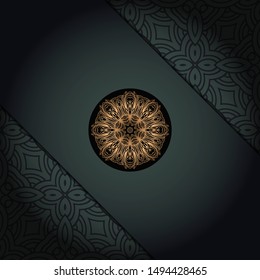 Luxury ornamental mandala design. Vector template card. 
