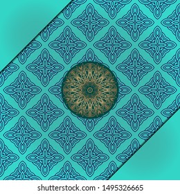 Luxury ornamental mandala design. Vector template card. 