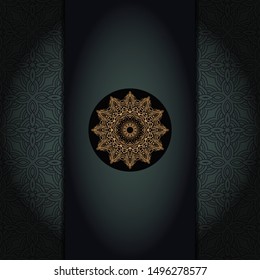 Luxury ornamental mandala design. Vector template card. 