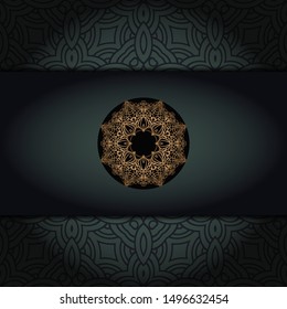 Luxury ornamental mandala design. Vector template card. 