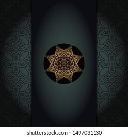 Luxury ornamental mandala design. Vector template card. 