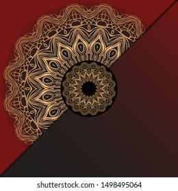 Luxury ornamental mandala design. Vector template card. 