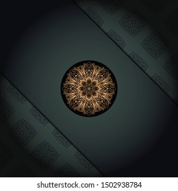 Luxury ornamental mandala design. Vector template card. 