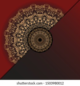 Luxury ornamental mandala design. Vector template card. 