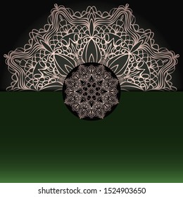 Luxury ornamental mandala design. Vector template card. 