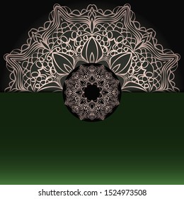 Luxury ornamental mandala design. Vector template card. 